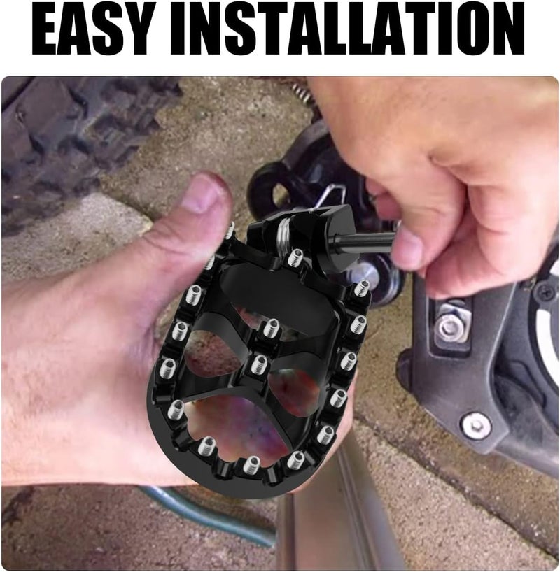 URLWALL 2pcs Foot Pegs Holder for Sur Ron Light Bee X and S Segway X160 X260 Honda CRF150F 03-19 CRF230F 03-19,CNC Aluminum Anti-rust Durable Foot Peg Clamps,Widen and Thicken Foot Peg Bracket - Image 4